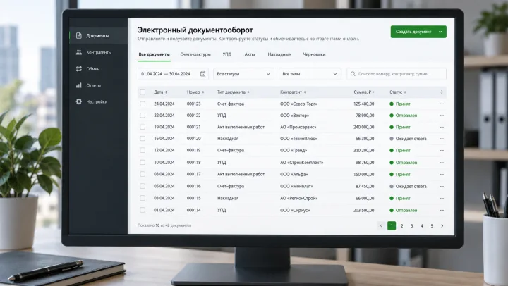Интерфейс электронного документооборота